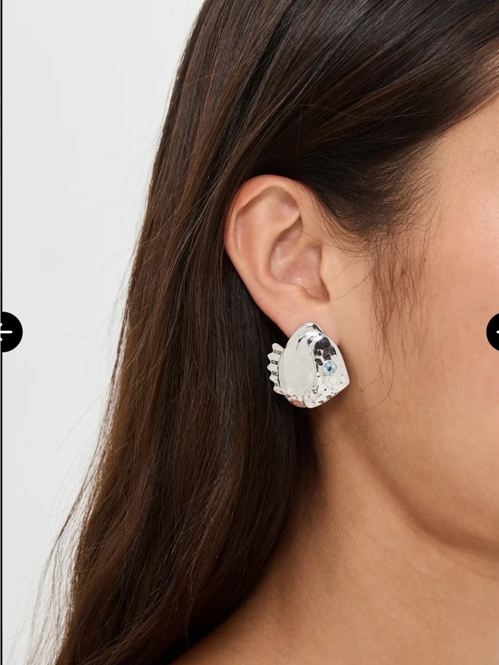 Worn Once - Lizzie Fortunato Mikuni Silver Stud fish Earrings